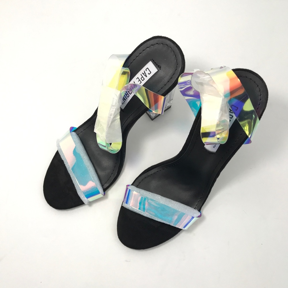 NIB!! Cape Robbin Mercy Iridescent Heels, Black - Picture 4 of 8